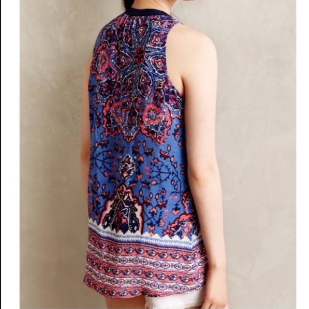 Anthropologie Silk Finn Tank by Vanessa Virginia - Picture 7 of 7